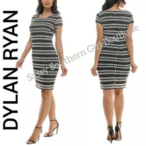 🆕⭐ Dylan Ryan Almost Famous Black White Crochet Mini Dress